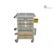 Ps-eq11 - chariot médical d'urgence Projesan - 85x50x90cm - ABS top, 2 tiroirs, roulettes verrouillables_0