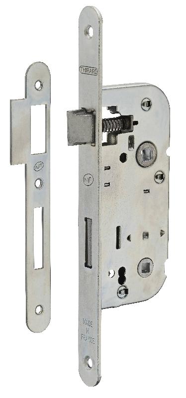 Serrure encastrable pour porte d'intérieur NF Z/BR - acier embouti - finition zinguée ou époxy noir granité - Thirard_0