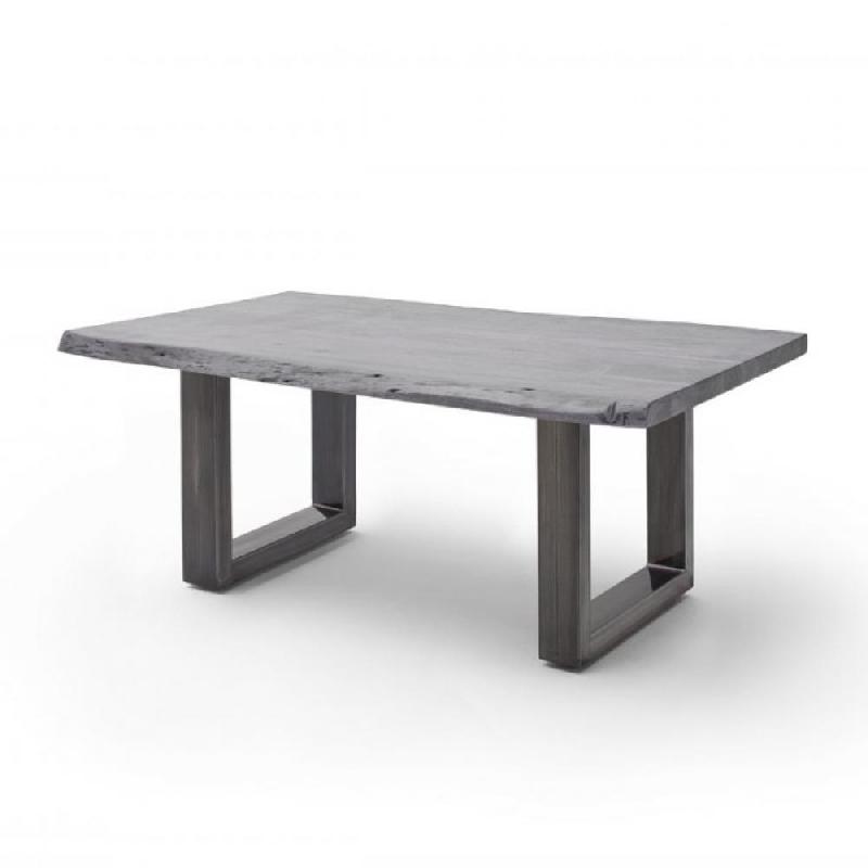 TABLE BASSE CLAREN PLATEAU 110 EN ACACIA MASSIF LAQUÉ GRIS PIÉTEMENT U ACIER VINTAGE_0