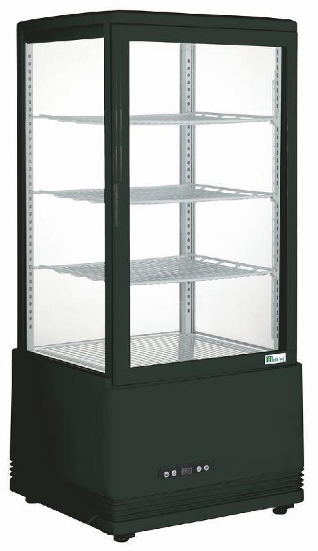 Vitrine poser noire 4 faces vitres 58l à - RT-78LB-3_0