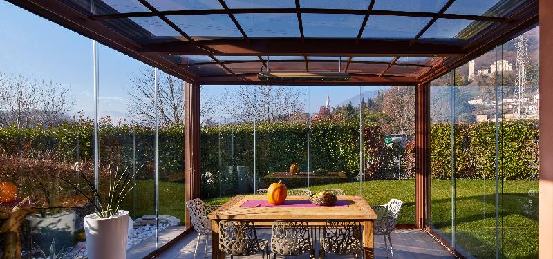 Allugarden - Pergola en aluminium design avec plaques en polycarbonate compact - personnalisable avec éclairage LED_0