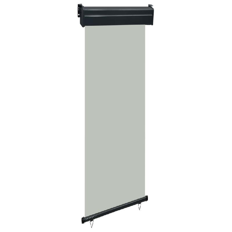 Auvent paravent store brise-vue latéral rétractable - Patio, jardin, terrasse, balcon - Protection visuelle, 60 x 250 cm - Gris - Réf. 02_0007034_0