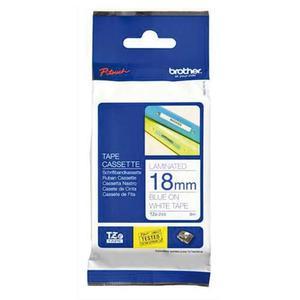 Brother ruban pour ptouch laminé bleu/blanc 18mmx8m tze243_0