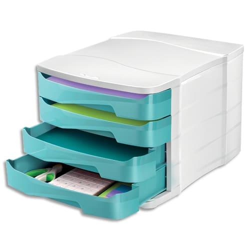 Cep module de classement PROTECT - 4 tiroirs - Dimensions 29,2 x 24,6 x 38,6 cm - Coloris vert d'eau_0