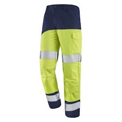 Cepovett - Pantalon avec poches genoux Fluo SAFE XP Jaune / Bleu Marine Taille XL - XL 3603624495657_0