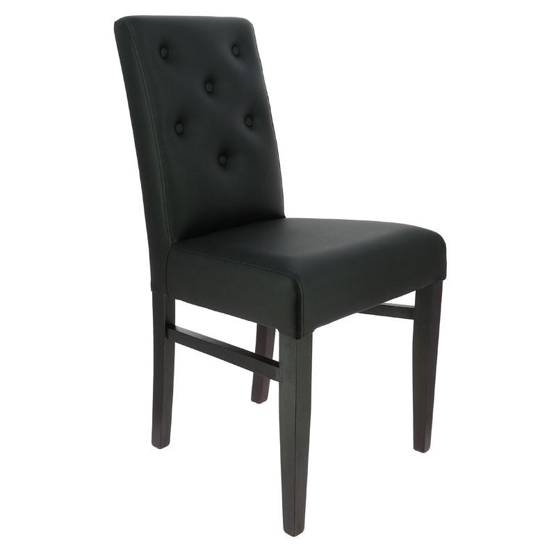 Chaise de restaurant capitonnée Cordoue - NOIR_0