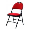 Chaise pliante Vesta - confortable et robuste - accrochable - tissu non feu M1 ou M2 - piètement métal Ø 22 mm_0