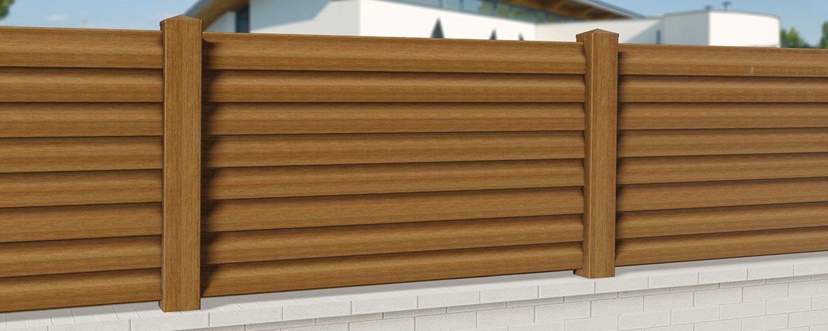 Clôture PVC CL 13 C / TYPE 03 C - CG PRO - Barreaudage horizontal par lames PVC avec renfort métallique et plusieurs dimensions_0