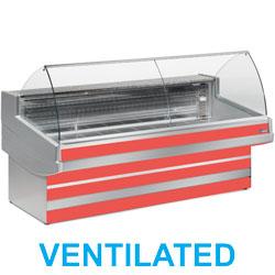 Comptoir vitrine réfrigéré - vitre bombée ventilé - Elegance PLUS - 2000 mm - 0° à +2°C_0