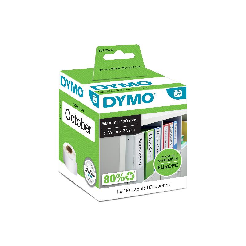 DYMO LW -Étiquettes pour classeurs grand format - 59 x 190 mm - S0722480_0