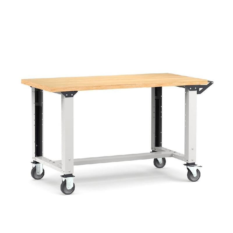 Établi roulant plateau bois L.1500 mm et pieds réglables NOVALP_0