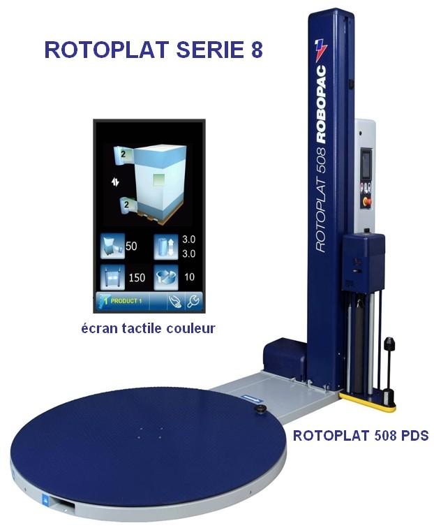 Filmeuse pré-étirage motorisé variable 250% - Rotoplat 508 PDS - agréée CARSAT_0