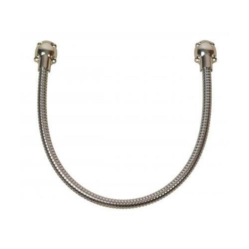 Flexible apparent en aluminium - longueur 50 cm - diamètre 8 mm - gaine INOX renforcée_0