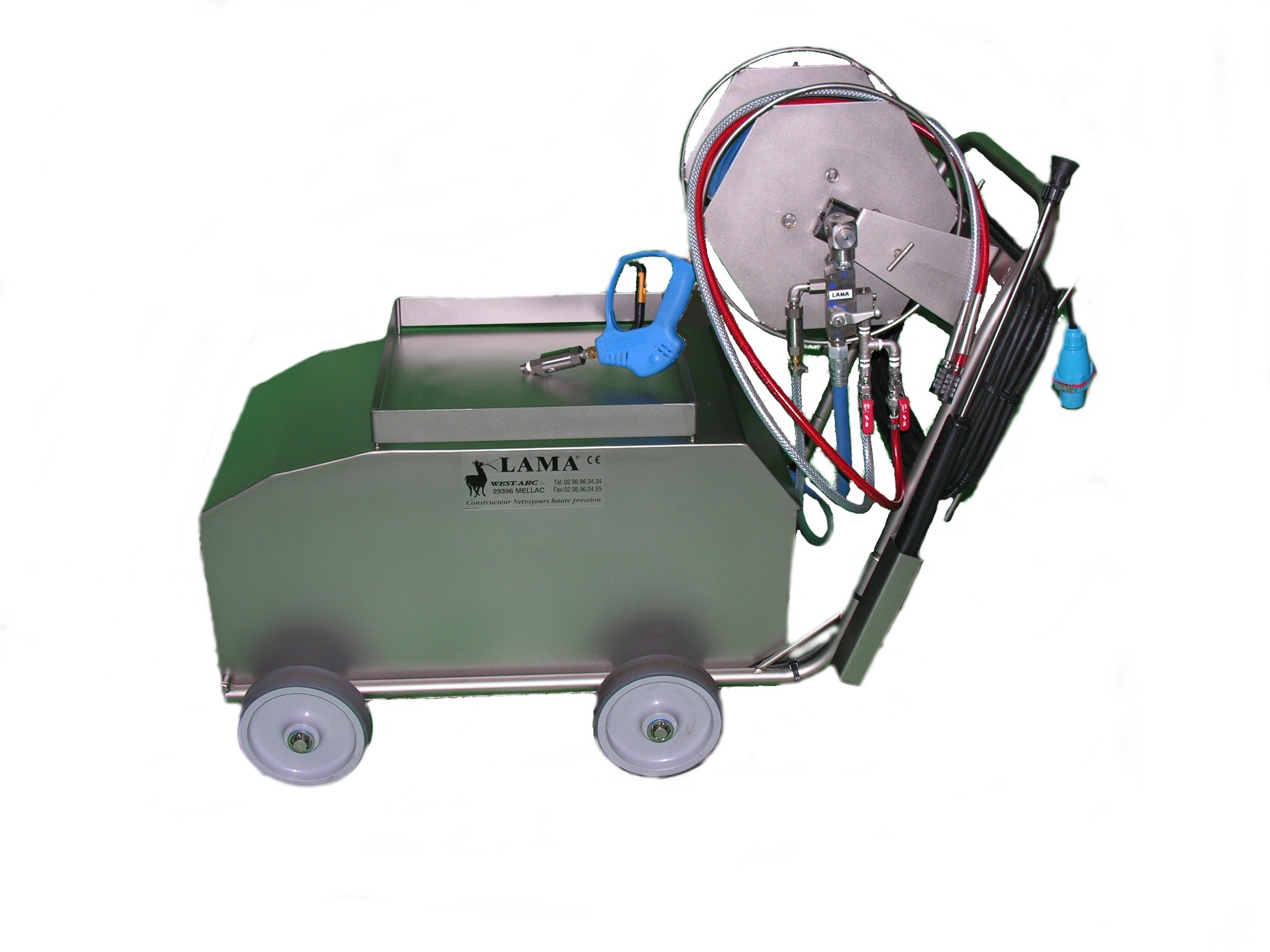 Nettoyeurs haute pression agro-alimentaire - inox - 130 bars - 4 roues alimentaires_0