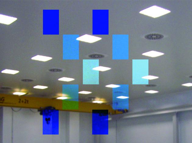 Plafond continu pour salle propre - profilés camouflés - accès facilité pour entretien_0