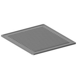 Plaque rainurée en acier inox - 1 brûleur - Dimensions 370x370 mm - Réf. A9/PR1B-N_0