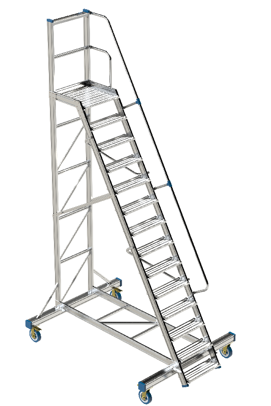 Plateforme de travail en aluminium - Inclinaison 60° - Normée EN131.7 - 600x600 mm - Charge 150 kg_0