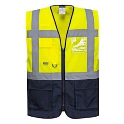 Portwest - Gilet HV Jaune / Bleu Marine Taille S - S jaune 5036108144624_0