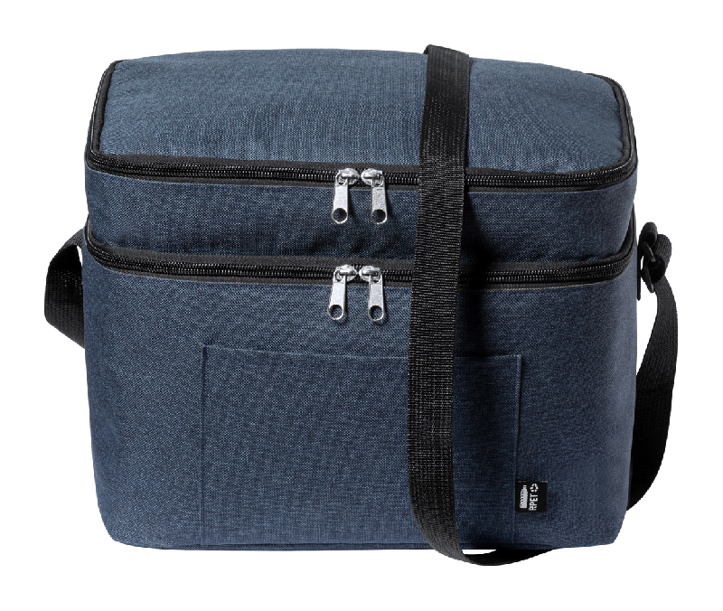 Sac isotherme RPET - polyester 600D - 2 compartiments zippés - bandoulière réglable_0