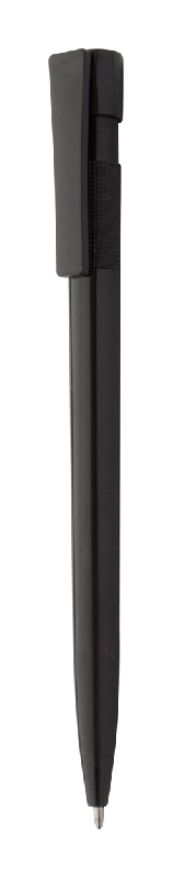 Stylo à bille en plastique - encre bleue - couleur noire - poids 8 g_0