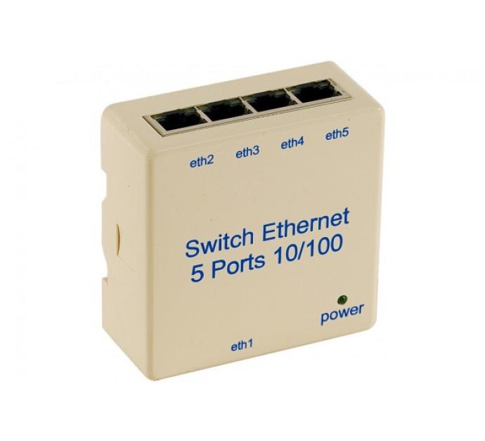 Switch VDI 5 ports 10/100 - Montage rail DIN 35 mm - Alimentation incluse_0
