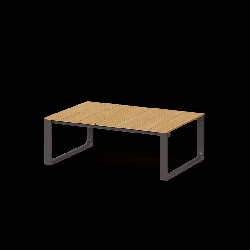 Table basse d'extérieur design TULUM - aluminium recyclable et teck indonésien - Vondom_0