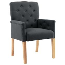 VidaXL Chaise De Salle à Manger Avec Accoudoirs Gris Tissu - gris 287940_0