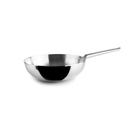 Wok 5Ply Element 28 cm -  Argent Rond Aluminium Ibili 49.9x28 cm - argenté aluminium 655428_0