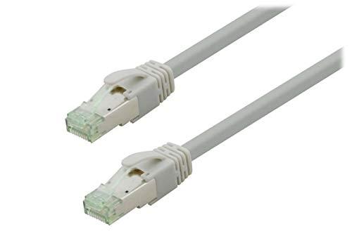 NAMBO câble patch S/FTP Cat 6A - haute qualité - T138 GHMT certifié (ISO/IEC) - gris - 10 Gigabit - Cat 7_0