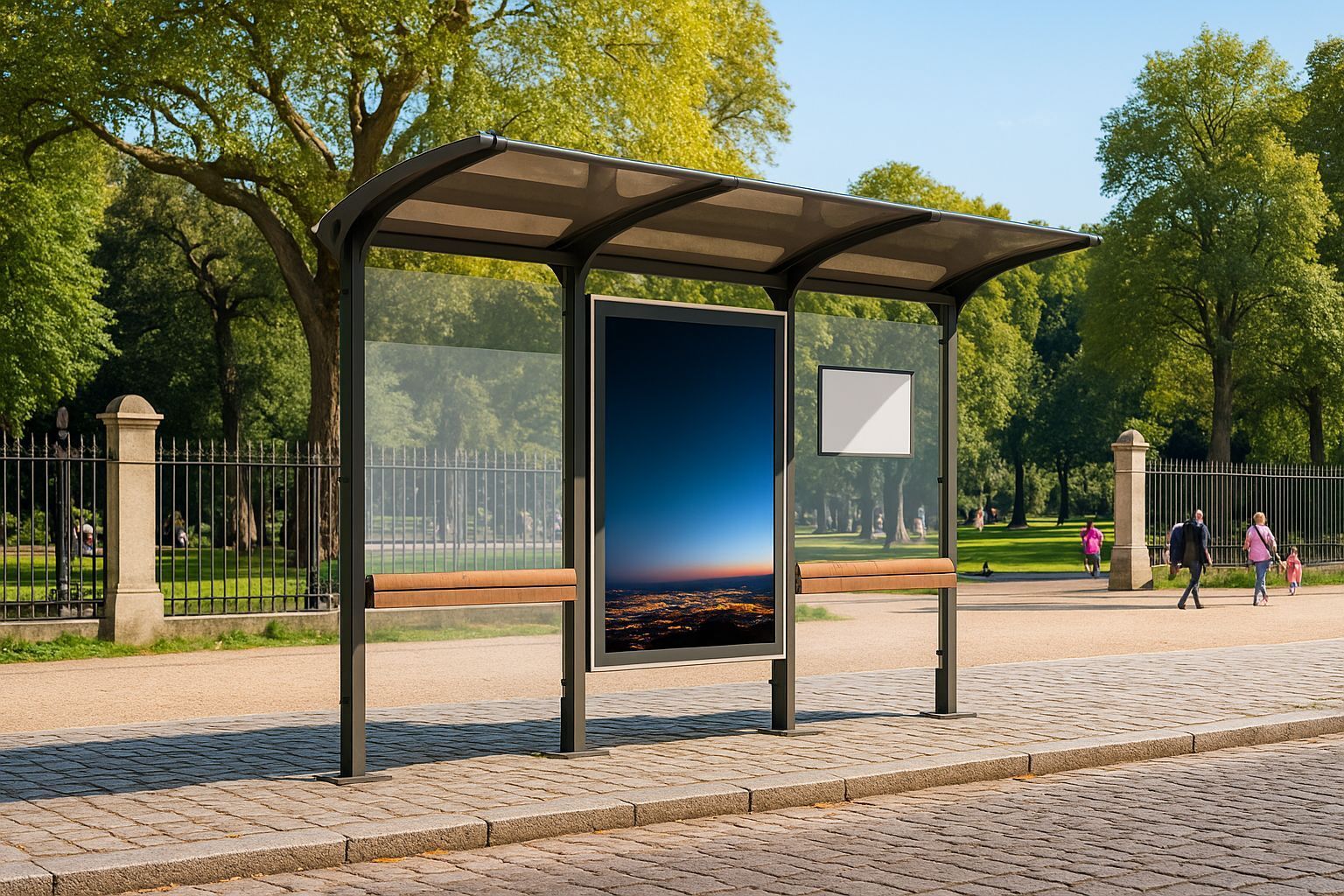 Abri bus casquette robuste, élégant - D30_1
