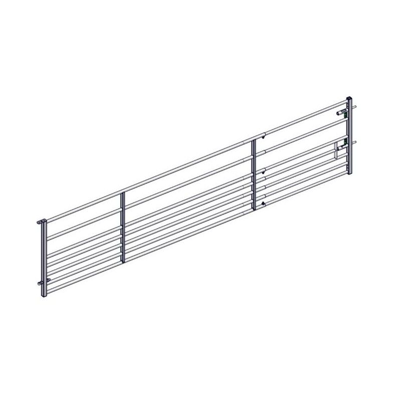 Barriere extensible autolock 7 lisses pour moutons et chevaux 4/5 m - jourdain_0