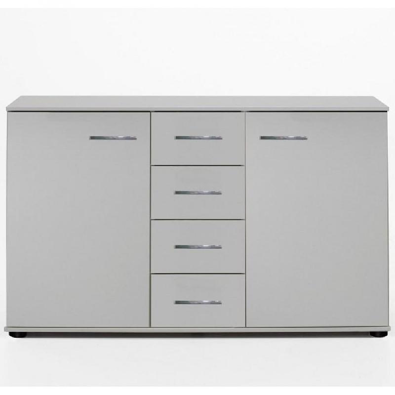 Buffet Caramella 4 tiroirs - 2 portes blanc mat - Design contemporain et finitions d'exception_0