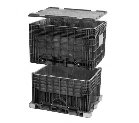 Caisse palette pour produits vrac, à vidage régulé et sécurisé - VRACTAINER_0