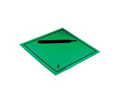 Étiquette de danger classe 2.2 pour conteneur maritime - gaz non-inflammable - 25x25 cm - vinyle avec colle renforcée - 46227_0