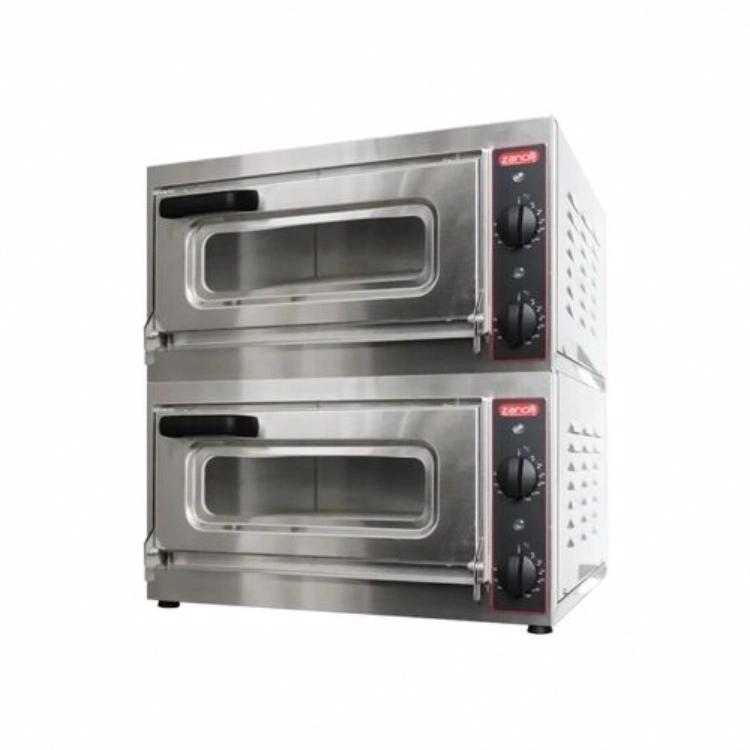 Four électrique Zanolli Vulcano 4+4 - multifonction à sole fixe pour pizzas - 560x460x290 mm_0