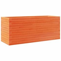 Helloshop26 - Jardinière bac lit surélevé plantes fleurs terrasse jardin cire 110 x 40 x 45,5 cm bois de pin massif marron 02_0038431 - 3000217669042_0