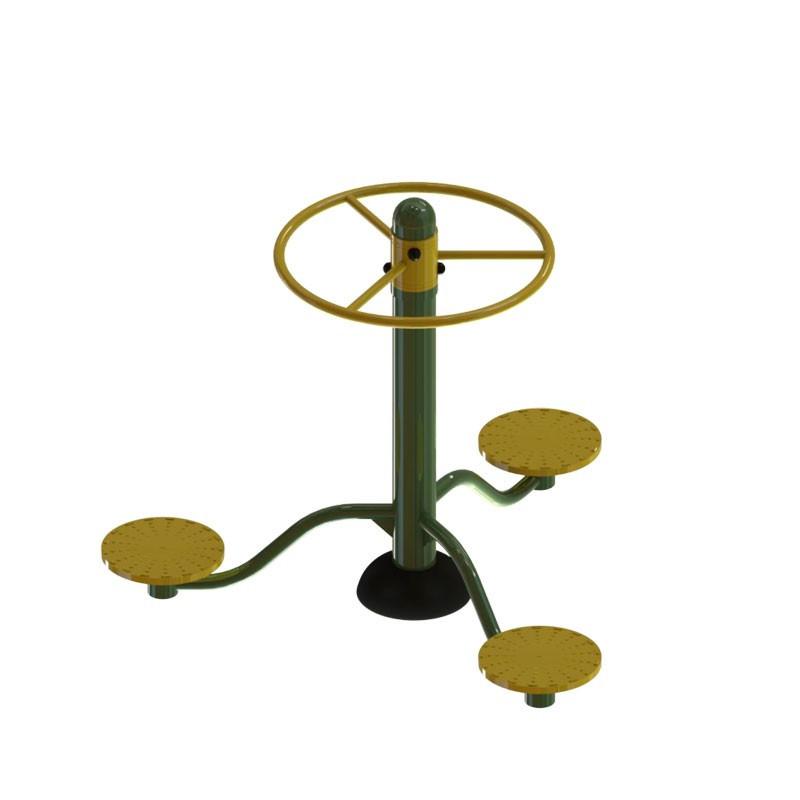 Tripode pour renforcement des abdos, gestion de l'équilibre et assouplissement - acier anticorrosion conforme à la norme EN 16630_0