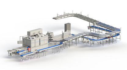 Ligne de conditionnement robotisée - système pour chargement de thermoformeuse à haute cadence_0