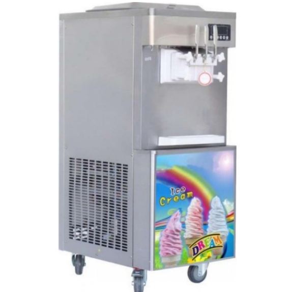 Machine à glace italienne professionnelle avec cuve 2x7L, idéale pour les restaurants et parcs d'attractions - 100 portions/h - PTL01-ET_0