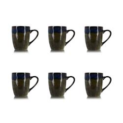 Ogo Living - Lot 6 Mug Certaldo 33cl En Gres Marron - 3256391023594_0