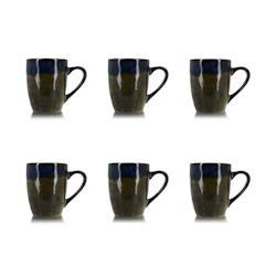 OGO LIVING - Lot 6 Mug Certaldo 33cl En Gres Marron - 3256391023594_0