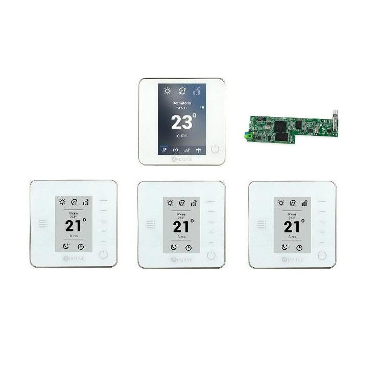 PACK THERMOSTATS BLUE THINK RADIO AIRZONE BLANC CONNECTÉ 4 ZONES_0