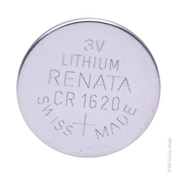 Pile bouton lithium CR1620 Renata 3V 68mAh - blister - stabilité chimique et résistance_0
