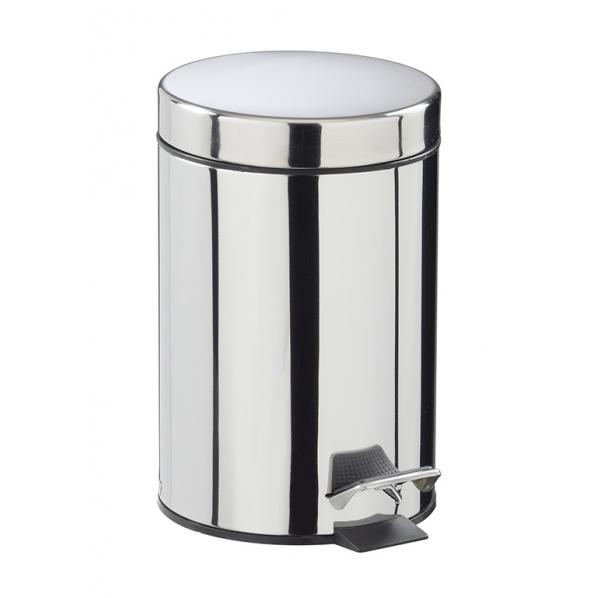 Poubelle à pédale Essencia - Rossignol - 3 litres - design moderne avec seau intérieur plastique et anse métal_0