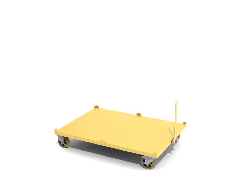 Remorque industrielle 1400 - 1000 kg de charge utile - Dimensions 1400x1000x300 mm - Socle en tôle_0