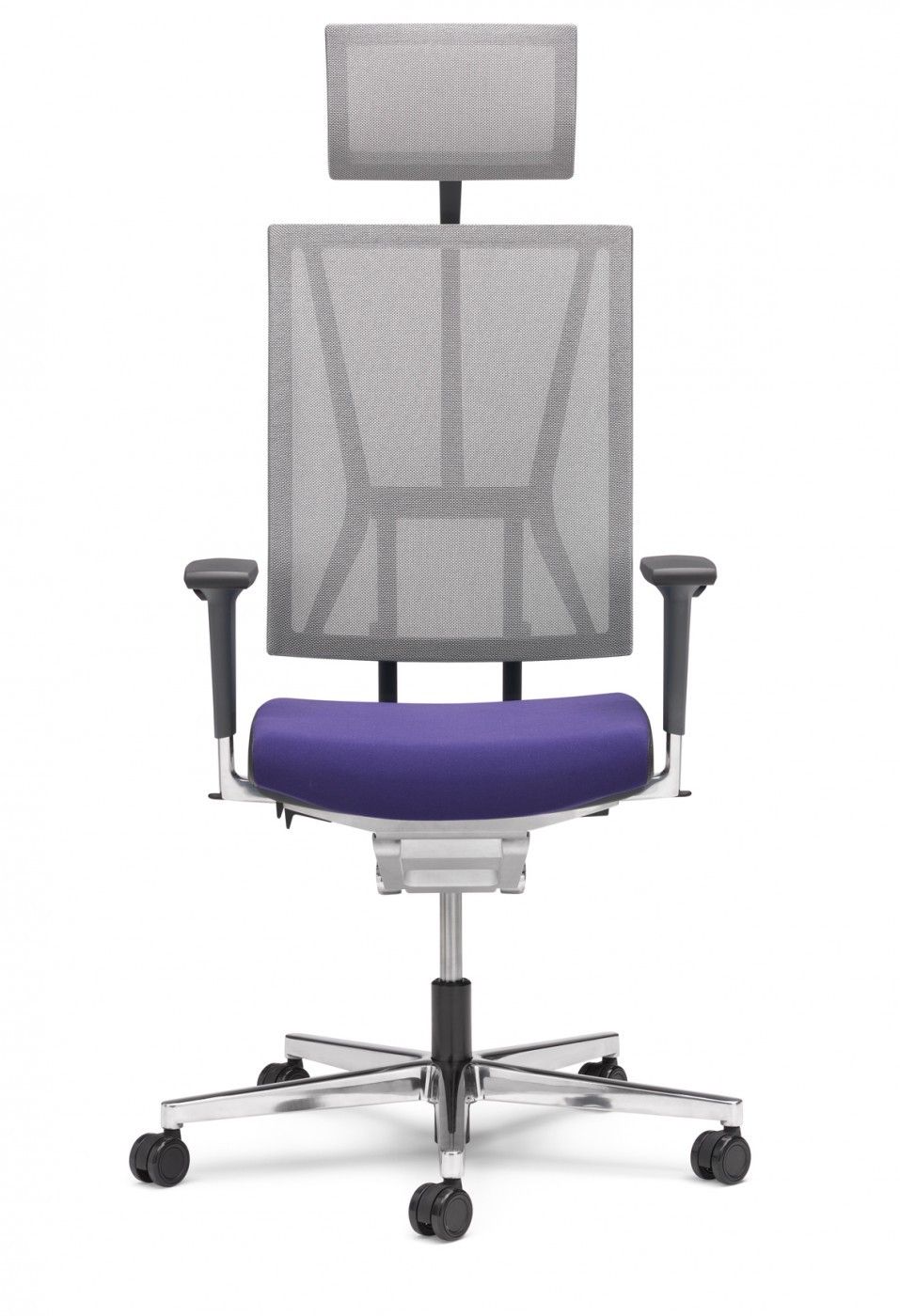 Scope - chaise de bureau ergonomique Synetik Ergodesign - aluminium poli, dossier 23x18.5 pouces, assise 20x19 pouces_0