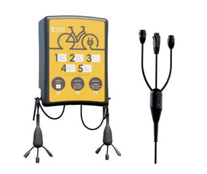 Station de charge pour vélos électriques, idéale pour les entreprises, les municipalités et les établissements hôteliers  - Ecomobipark Modèle Max_0