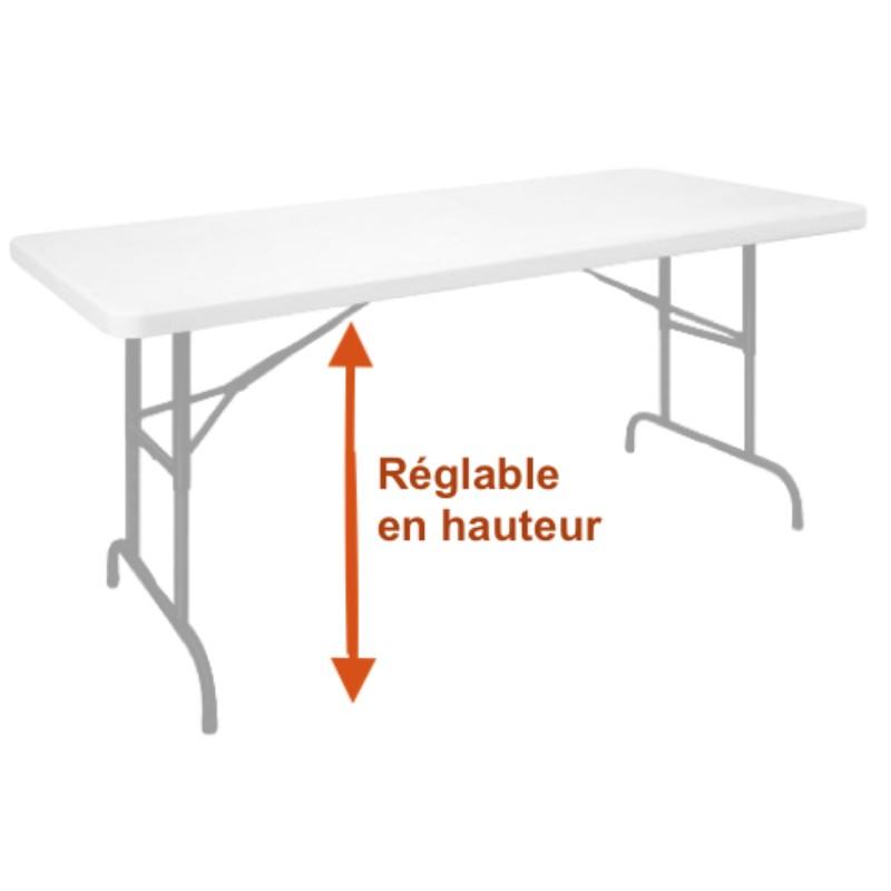TABLE PLIANTE EN PLASTIQUE À HAUTEUR RÉGLABLE_0