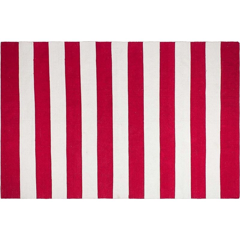TAPIS INTÉRIEUR EXTÉRIEUR NANTUCKET ROUGE ET BLANC 180 X 120 CM ROUGE FABHABITAT TAPIS INTÉRIEUR EXTÉRIEUR NANTUCKET ROUGE ET BLANC 180 X 120 CM ROUGE FABHABITAT