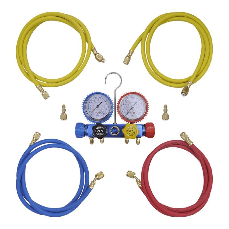 Vidaxl set manifold 4 voies avec mallette 141657_0